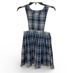 Dennis School Uniform Jumper Blue Plaid Size 8